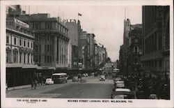 Bourke Street looking west, Melbourne, Vic Australia Postcard Postcard Postcard