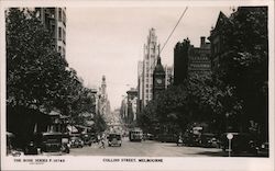 Collins Street Melbourne, Australia Postcard Postcard Postcard