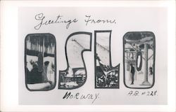 Oslo - pictures in large letters Postcard
