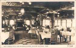Dining Room, Lake McDonald Hotel Postcard