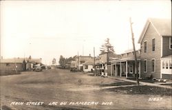 Main Street Lac Du Flambeau, WI Postcard Postcard Postcard