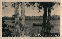 Phillips Flowage Lake Canoe Water Wisconsin Postcard Postcard Postcard