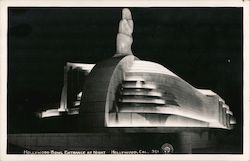 Hollywood Bowl Entrance at Night Postcard