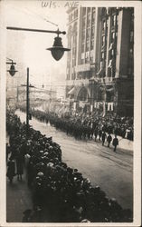 Military Parade Passing the Pabst Building Postcard