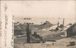 View of waterfront, Milwaukee Yacht Club Postcard