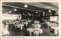 Dining Room Glacier Park Hotel Postcard