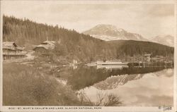 St. Mary's Chalets and Lake, Glacier National Park Postcard