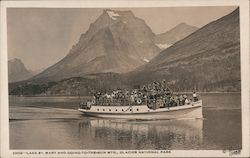 Excursion Boat on Lake St. Mary, Going-to-the-Sun Mountain Postcard