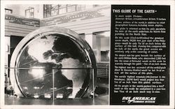 The Globe of the Earth Pan American Airways System Postcard