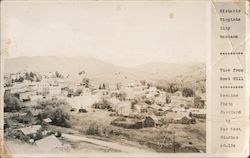 View from Boot Hill, Virginia City Postcard