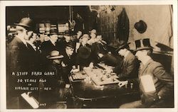 A Stiff Faro Game 50 Years Ago Postcard