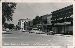 East Side of Square, Mount Pleasant, Iowa Postcard