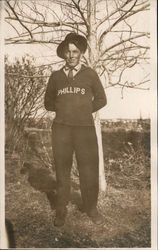 Young Man, "Phillips" Sweater Postcard