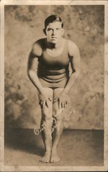 George Young, Marathon Swimmer Postcard