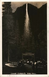 Camp Curry's Fire Fall Yosemite National Park, CA Postcard Postcard Postcard