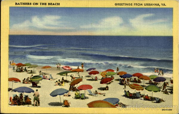 Bathers On The Beach Urbanna Virginia