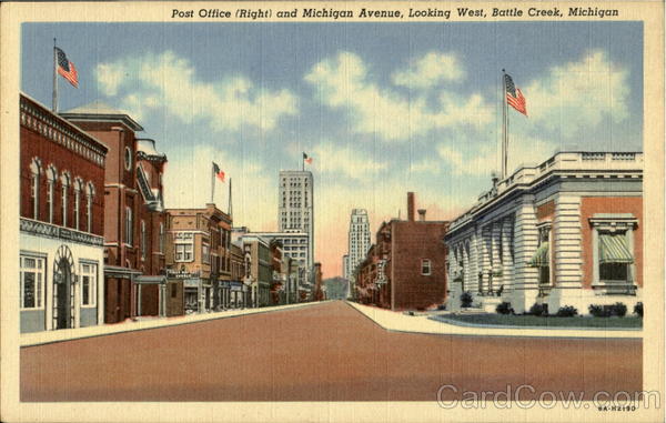 Post Office And Michigan Avenue Battle Creek