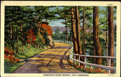 Greetings From Conway Newport, NH Postcard Postcard