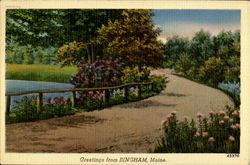 Greetings From Bingham Maine Postcard Postcard