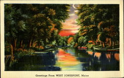 Greetings From West Jonesport Maine Postcard Postcard