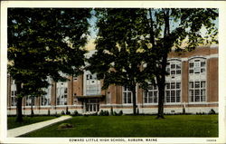 Edward Little High School Postcard