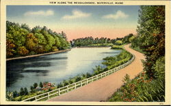 View Along The Messalonskee Waterville, ME Postcard Postcard