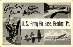 Greetings From U. S. Army Air Base Postcard