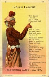 Indian Lament Native Americana Postcard Postcard