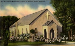 The St. Simons Methodist Church Postcard