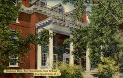 East Greenwich High School, Eastman Hall Rhode Island Postcard Postcard