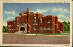 N. Y. State Armory Schenectady, NY Postcard Postcard