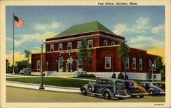 Post Office Gardner, MA Postcard Postcard