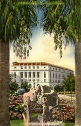 U. S. Post Office As Seen From The Plaza Postcard