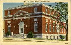 U. S. Post Office Wytheville, VA Postcard Postcard