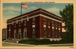 Post Office Hendersonville, NC Postcard Postcard