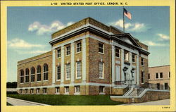 United States Post Office Lenoir, NC Postcard Postcard