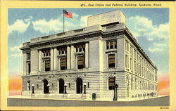 Post Office And Federal Building Spokane, WA Postcard Postcard