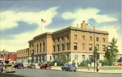 U. S. Post Office Great Falls, MT Postcard 