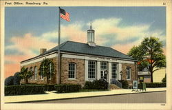 Post Office Hamburg, PA Postcard Postcard