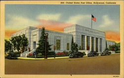 United States Post Office Hollywood, CA Postcard Postcard