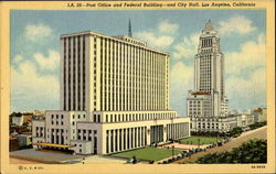 Post Office And Federal Building And City Hall Postcard