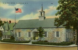 U. S. Post Office Ellenville, NY Postcard Postcard