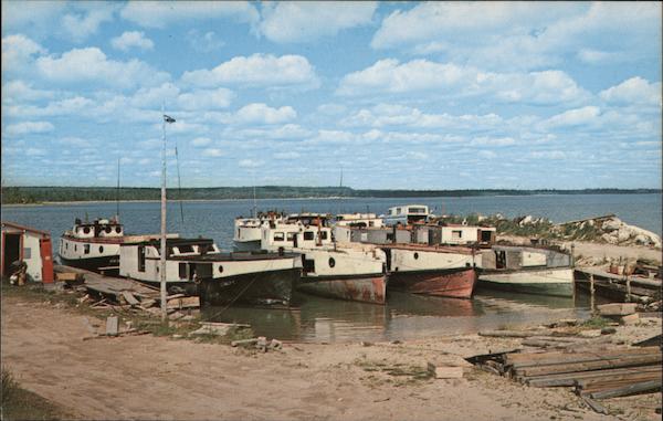 Naubinway Fishing Fleet on Lake Michigan