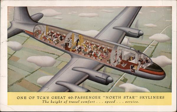 Trans-Canada Air Lines North Star Skyliner Airline Advertising
