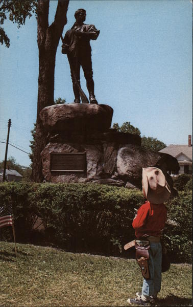 Green Mountain Boy Statue on Main Street Rutland Vermont