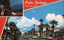 Looking Along Palm Canyon Drive Postcard