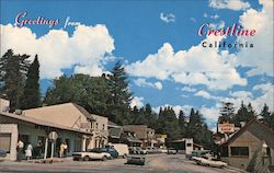 Street Scene Crestline, CA Postcard Postcard Postcard