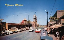 View of Second Street and C Avenue Tijuana, BC Mexico Postcard Postcard Postcard