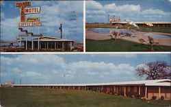 Tulare Inn Motel-Perry's Coffee Shop Postcard