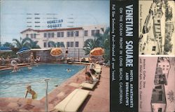 Venetian Square Hotel, Apartments and Bungalows, On the Ocean Front Postcard